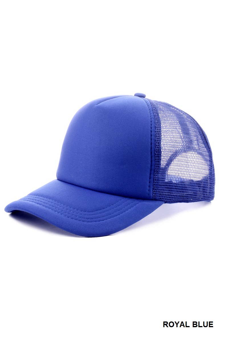 42POPS - SI-26827 Classic Solid Mesh Back Trucker Cap