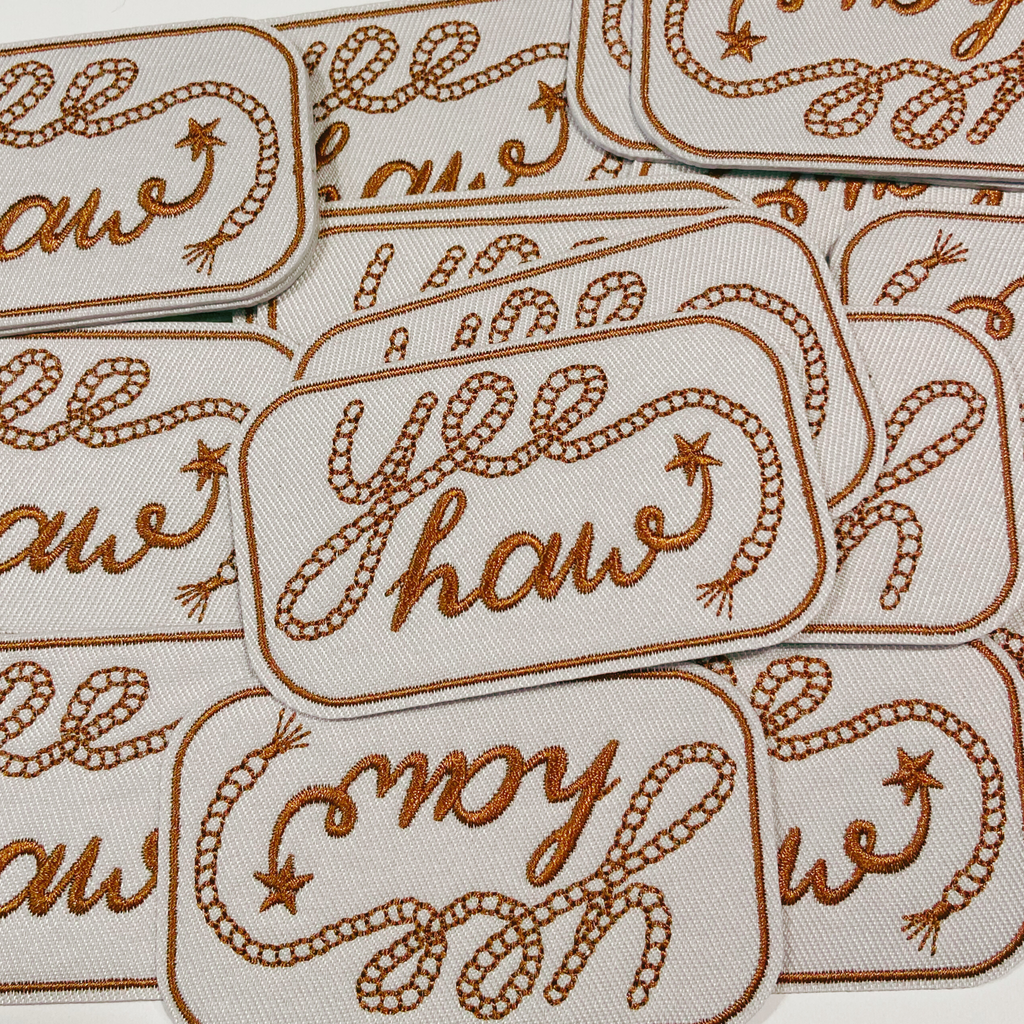 TEELUX - 3" Yee Haw -  Embroidered Hat Patch