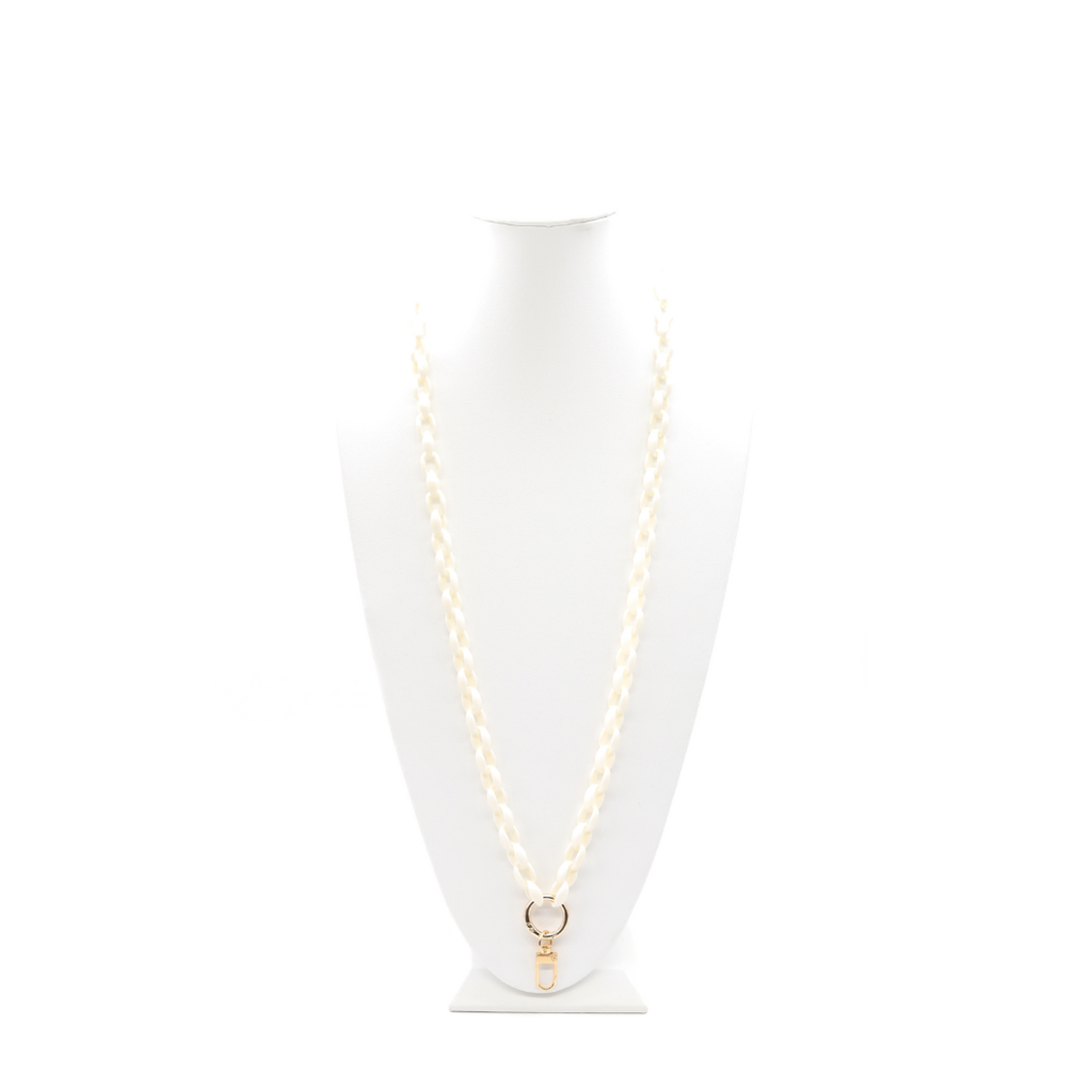 The Charm Bar Company - White Lanyard Charm Necklace