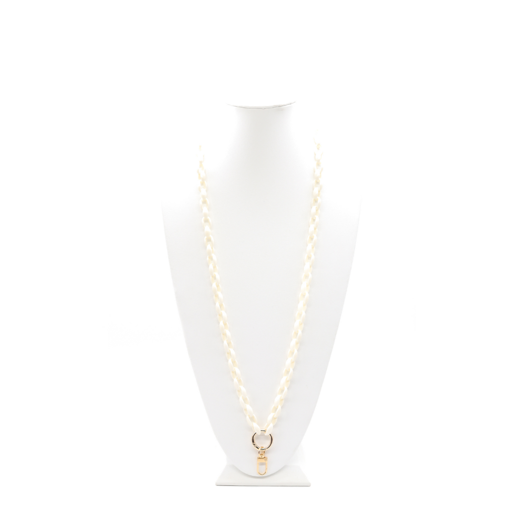 The Charm Bar Company - White Lanyard Charm Necklace