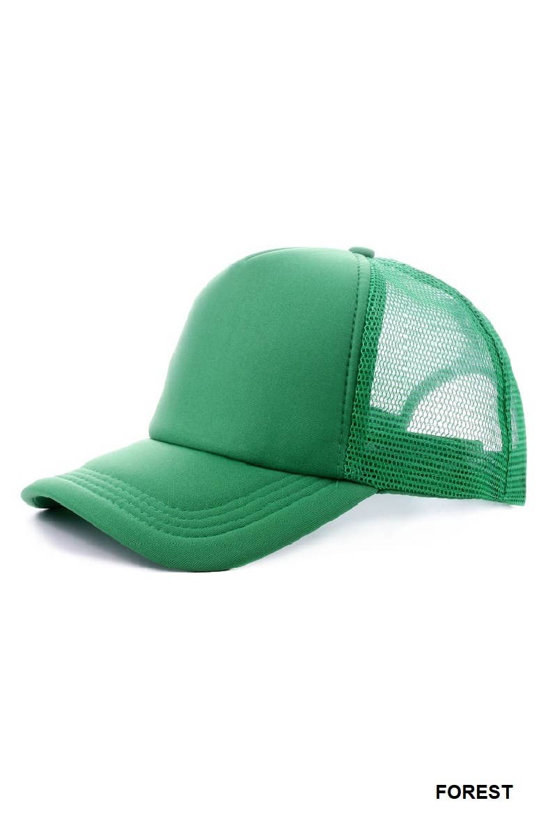 42POPS - SI-26827 Classic Solid Mesh Back Trucker Cap