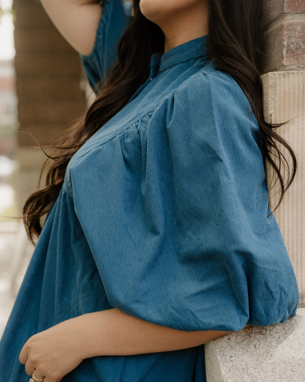 Sutton Corduroy Dress - Teal