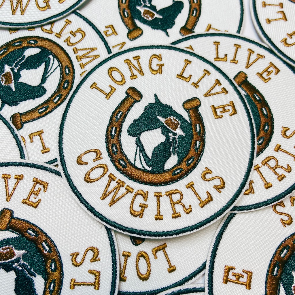 TEELUX - 3" Long Live Cowgirls -  Embroidered Hat Patch