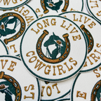 TEELUX - 3" Long Live Cowgirls -  Embroidered Hat Patch