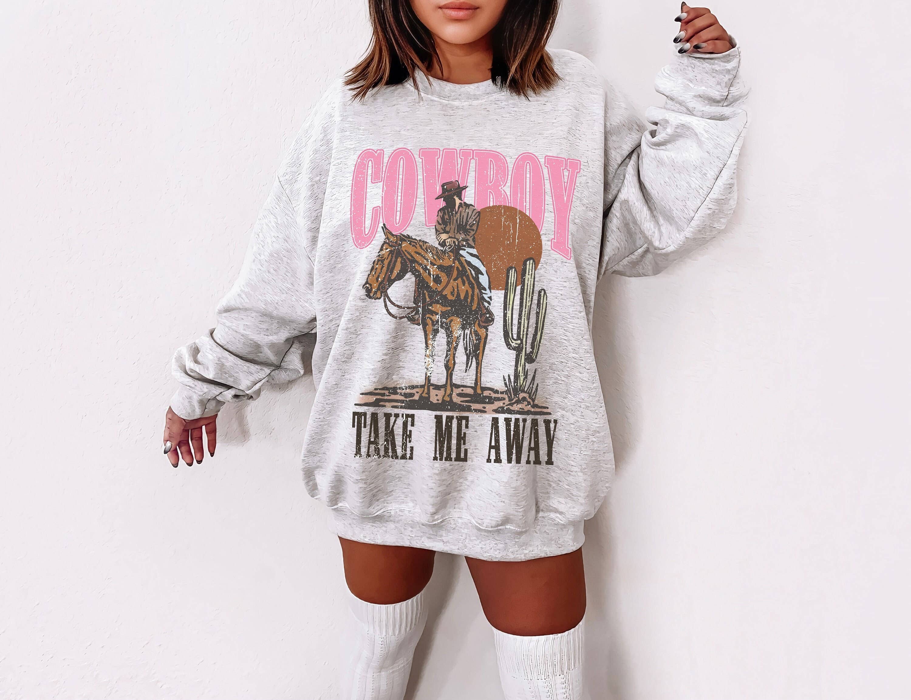 TheKingShirt - Girly Western Sweatshirt, Coastal Cowgirl Cactus Design