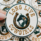 TEELUX - 3" Long Live Cowgirls -  Embroidered Hat Patch