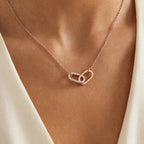 Anarchy Street - Gold Dipped Cz Pave Oval Link Pendant Necklace