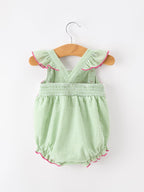 Western Boots Cactus Girls Romper Stripe Ruffle Strap