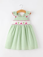 Western Boots Cactus Girls Dress Stripe