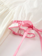 Pink Cross Bishop Christening Girls Dress