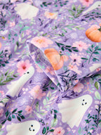 Halloween Ghost Pumpkin Girls Long Sleeve Twirl Dress