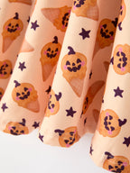 Halloween Pumpkin Girls Long Sleeve Dress