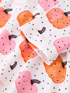 Fall Pumpkin Print Girls Twirl Dress Long Sleeve