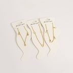 WJW - 18K Gold PVD Stainless Station Hearts Chain Anklet