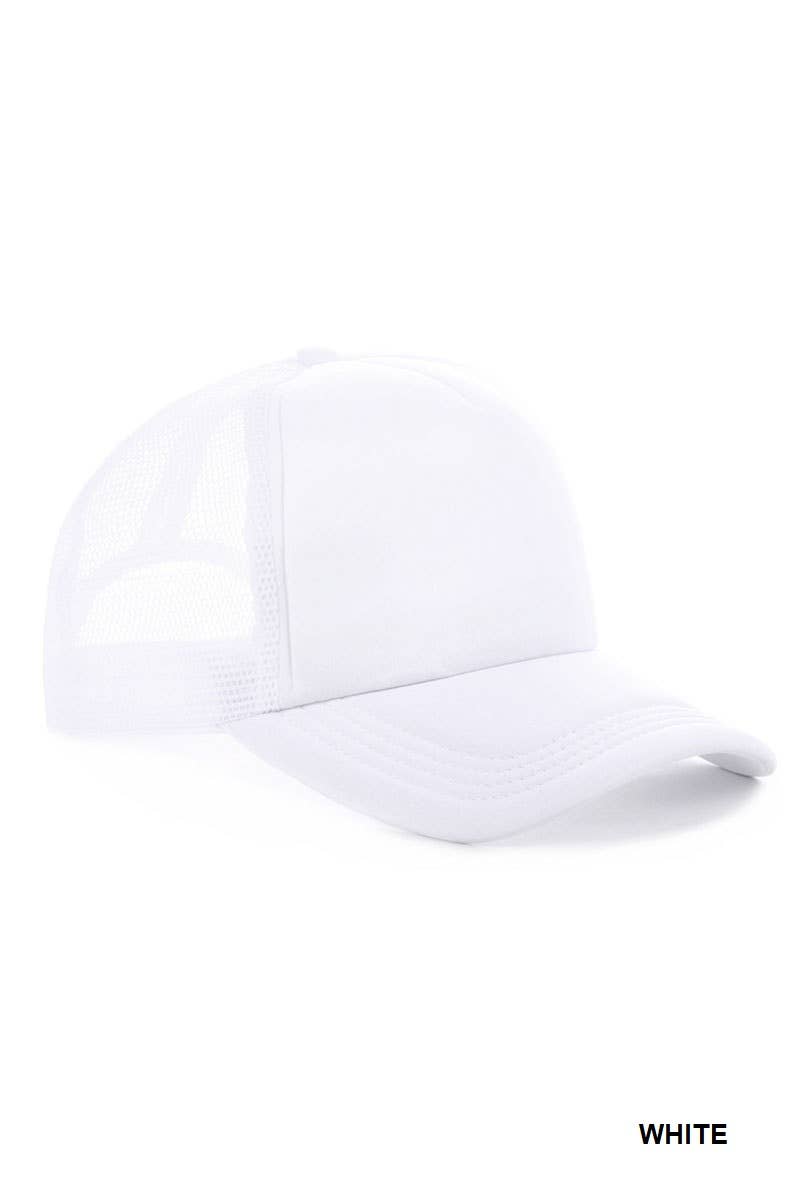 42POPS - SI-26827 Classic Solid Mesh Back Trucker Cap