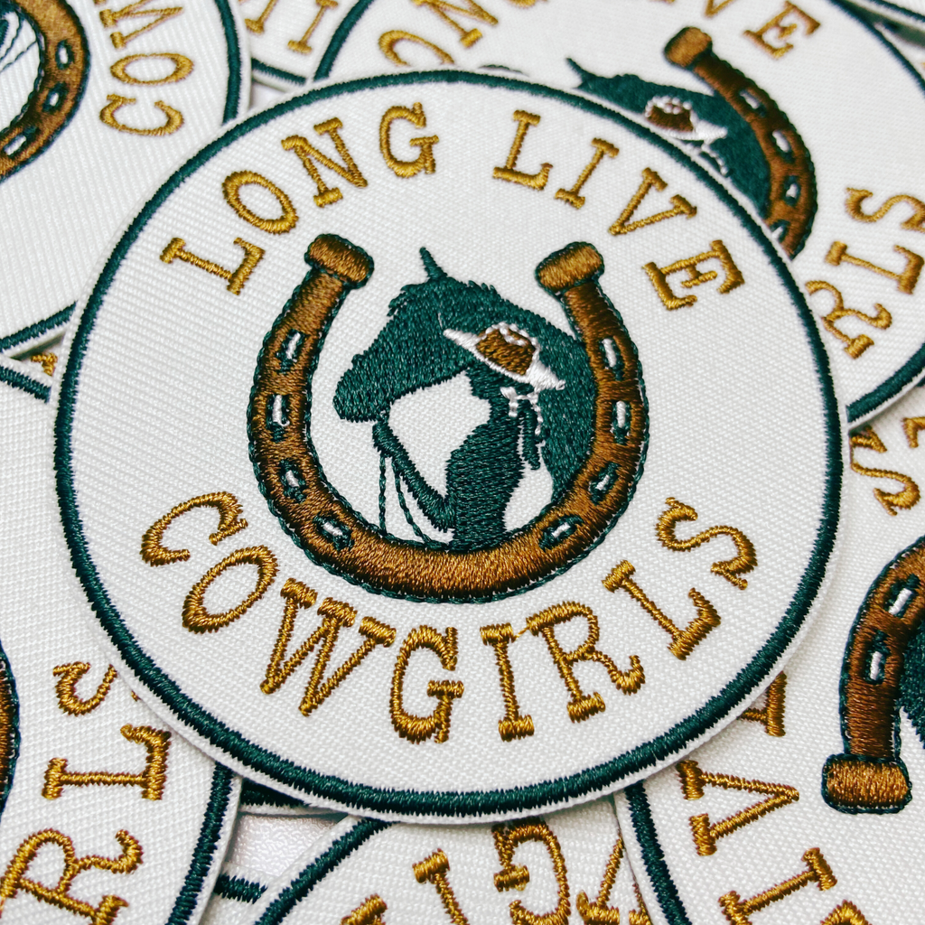 TEELUX - 3" Long Live Cowgirls -  Embroidered Hat Patch