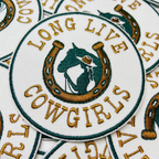 TEELUX - 3" Long Live Cowgirls -  Embroidered Hat Patch