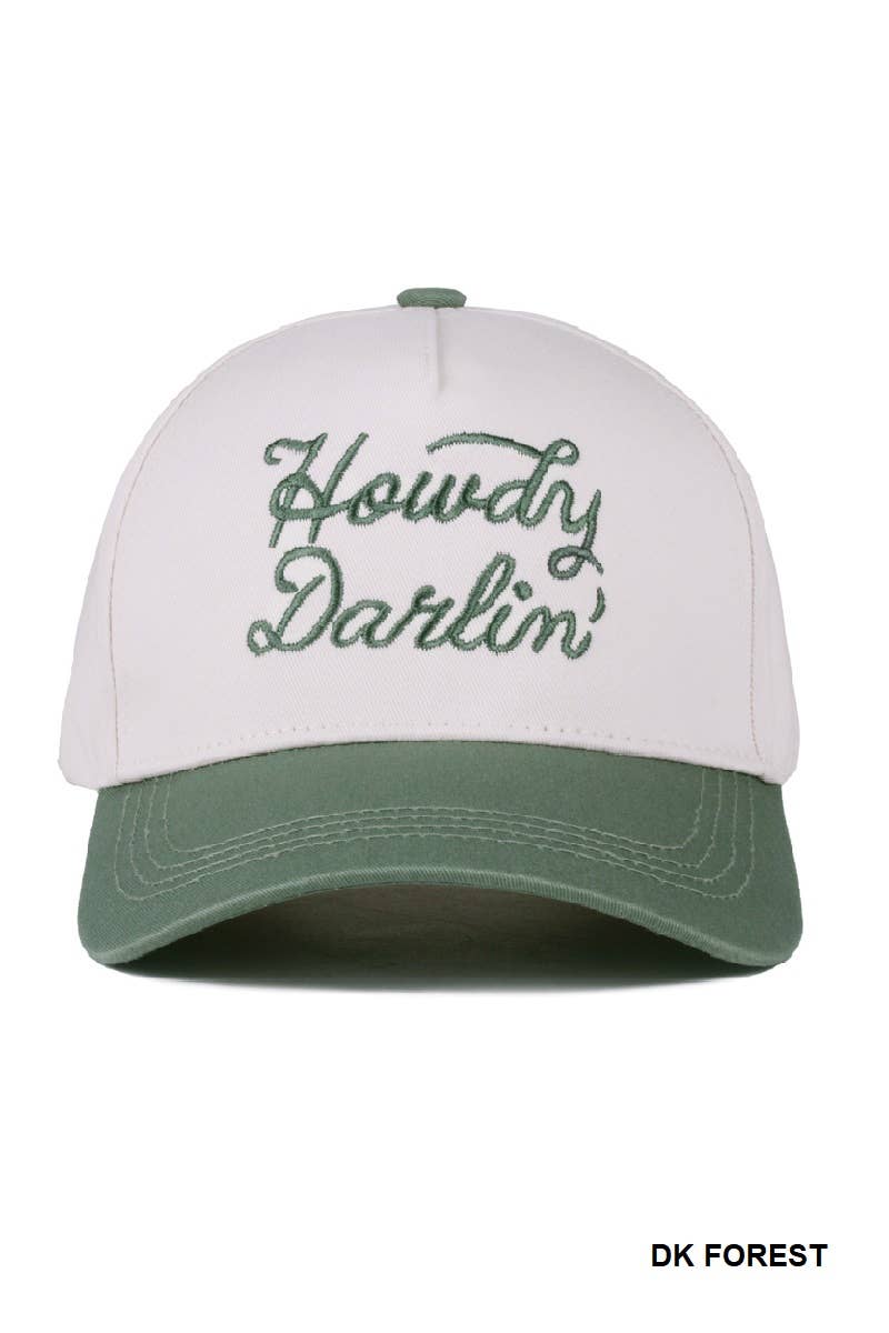 42POPS - 1014 Howdy Darlin Two Tone Canvas Cotton Cap SI-27998