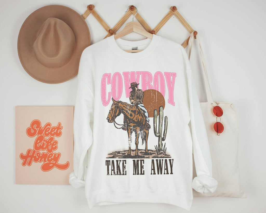 TheKingShirt - Girly Western Sweatshirt, Coastal Cowgirl Cactus Design