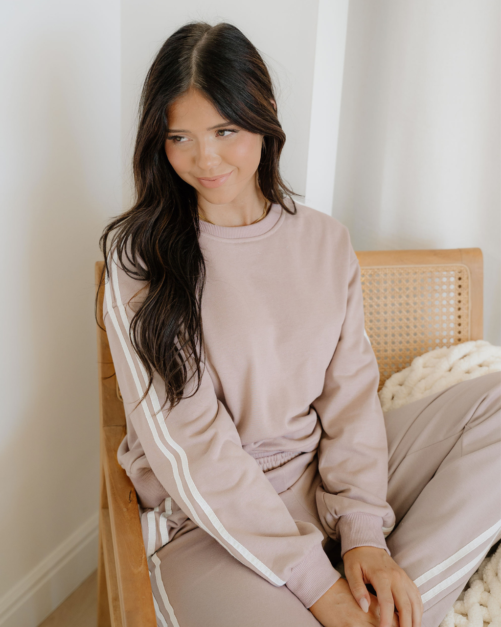 Varsity Pullover Wide Leg Pants 2pcs Outfit