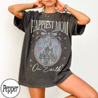 TheKingShirt - Disney Castle Coquette Bow Mom Tee - Mother's Day Gift