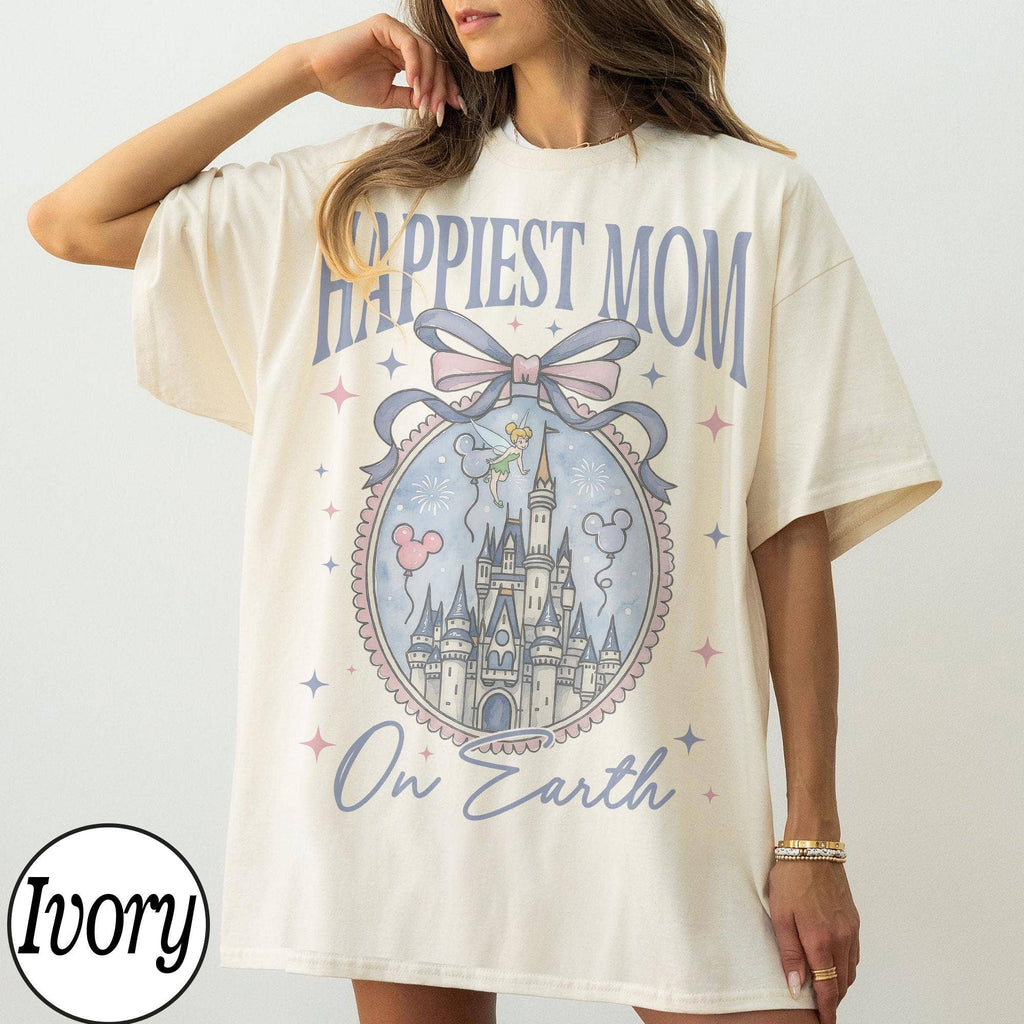 TheKingShirt - Disney Castle Coquette Bow Mom Tee - Mother's Day Gift