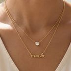 Anarchy Street - 14K Gold Dipped Layered Mama Cz Necklace