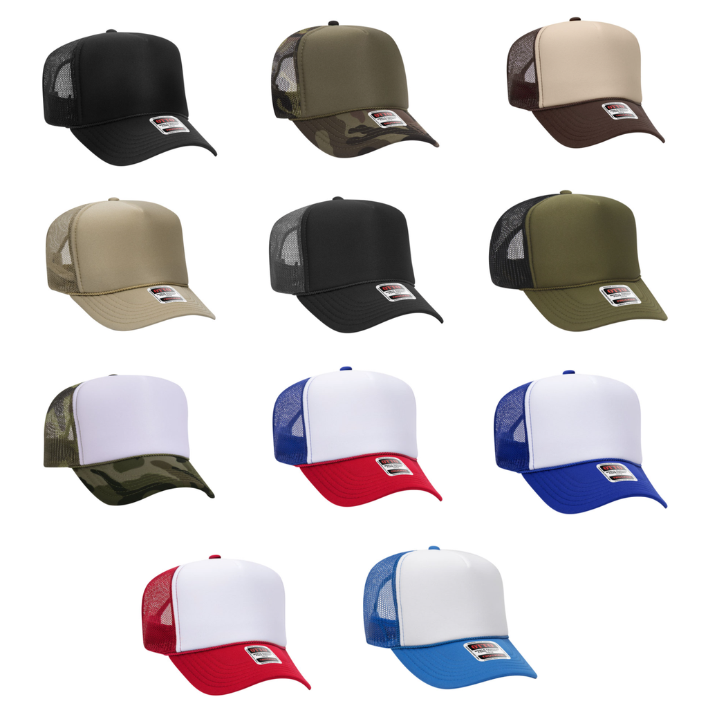 TEELUX - BLANK OTTO TRUCKER HAT -  Choose from available Colors