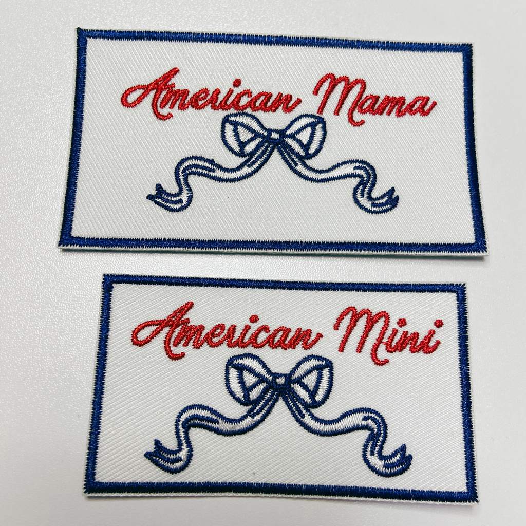 TEELUX - American Mama or American Mini  -  Embroidered hat Patch