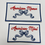 TEELUX - American Mama or American Mini  -  Embroidered hat Patch