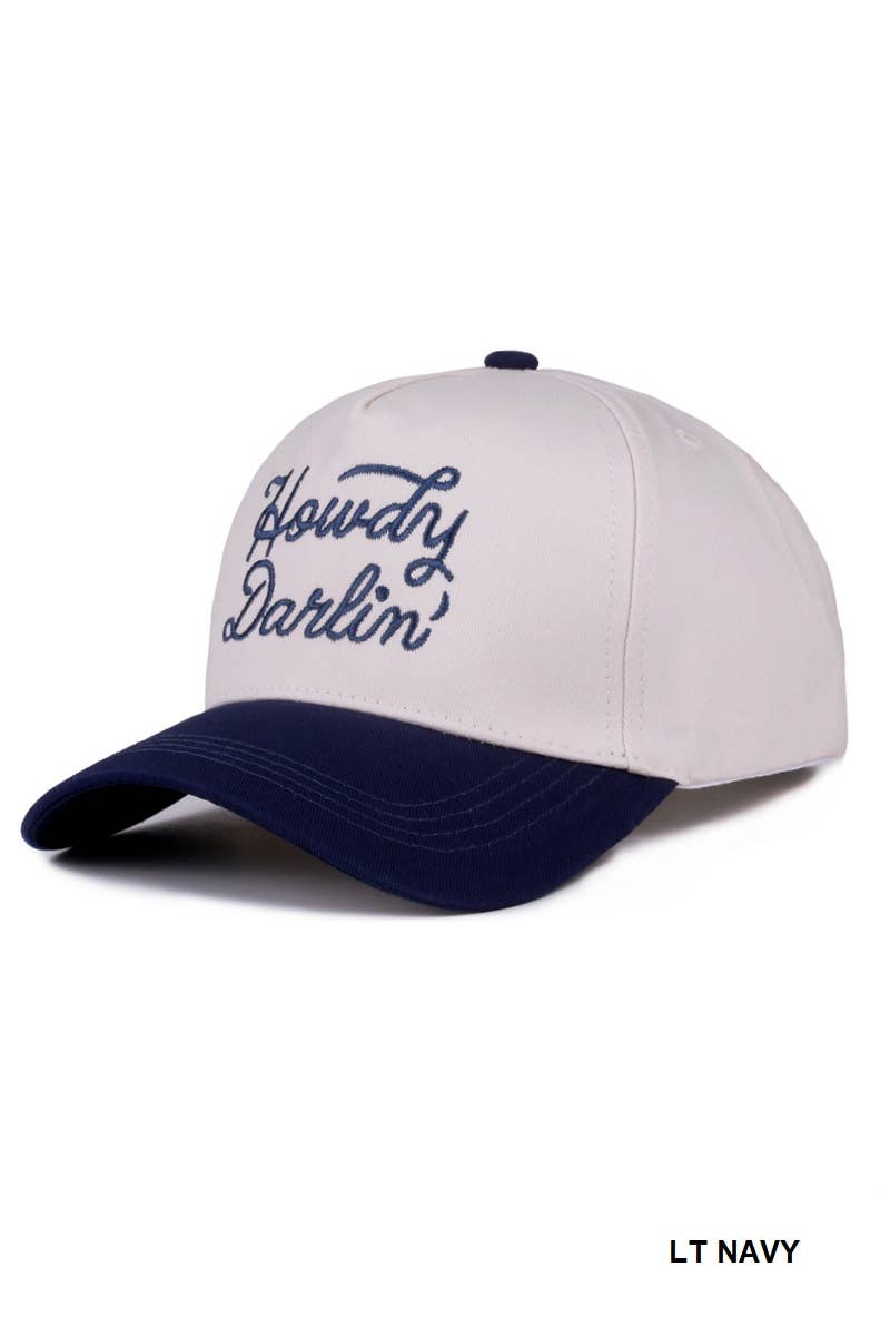 42POPS - 1014 Howdy Darlin Two Tone Canvas Cotton Cap SI-27998