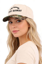42POPS - 1028 Say Howdy Stay Rowdy Two Tone Canvas Cotton Cap SI-28991