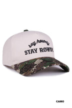 42POPS - 1028 Say Howdy Stay Rowdy Two Tone Canvas Cotton Cap SI-28991