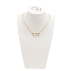 The Charm Bar Company - Gold Paige Necklace with Piper Carabiner
