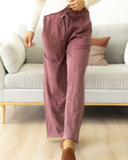 Teagan Raw Hem Pants - Wild Ginger