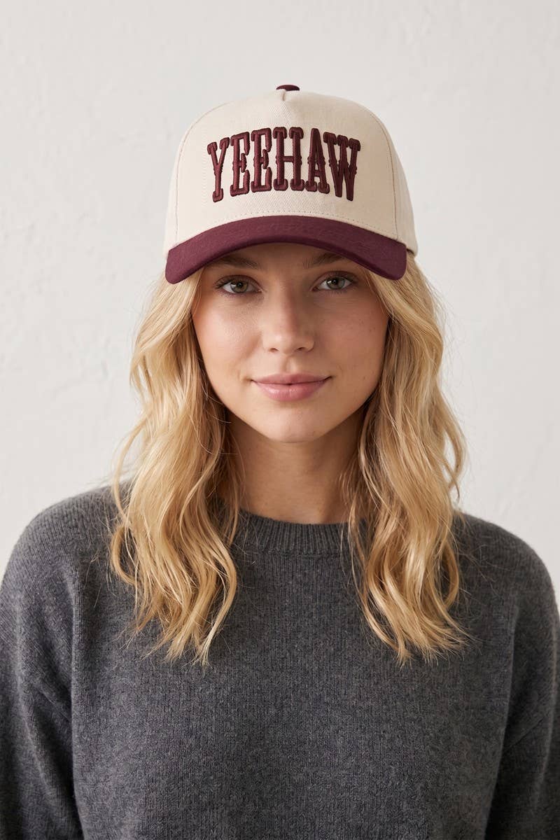 42POPS - 1201 Yeehaw Two Tone Canvas Cotton Cap SI-29122