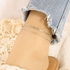 Anarchy Street - Double Strand Layered Link Chain Anklet