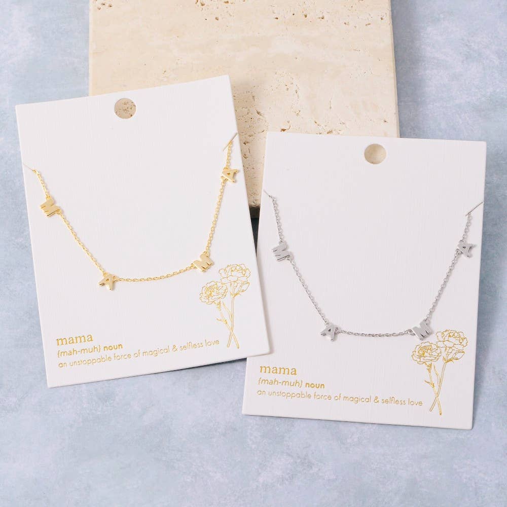 Anarchy Street - Dainty Mama Print Charm Necklace