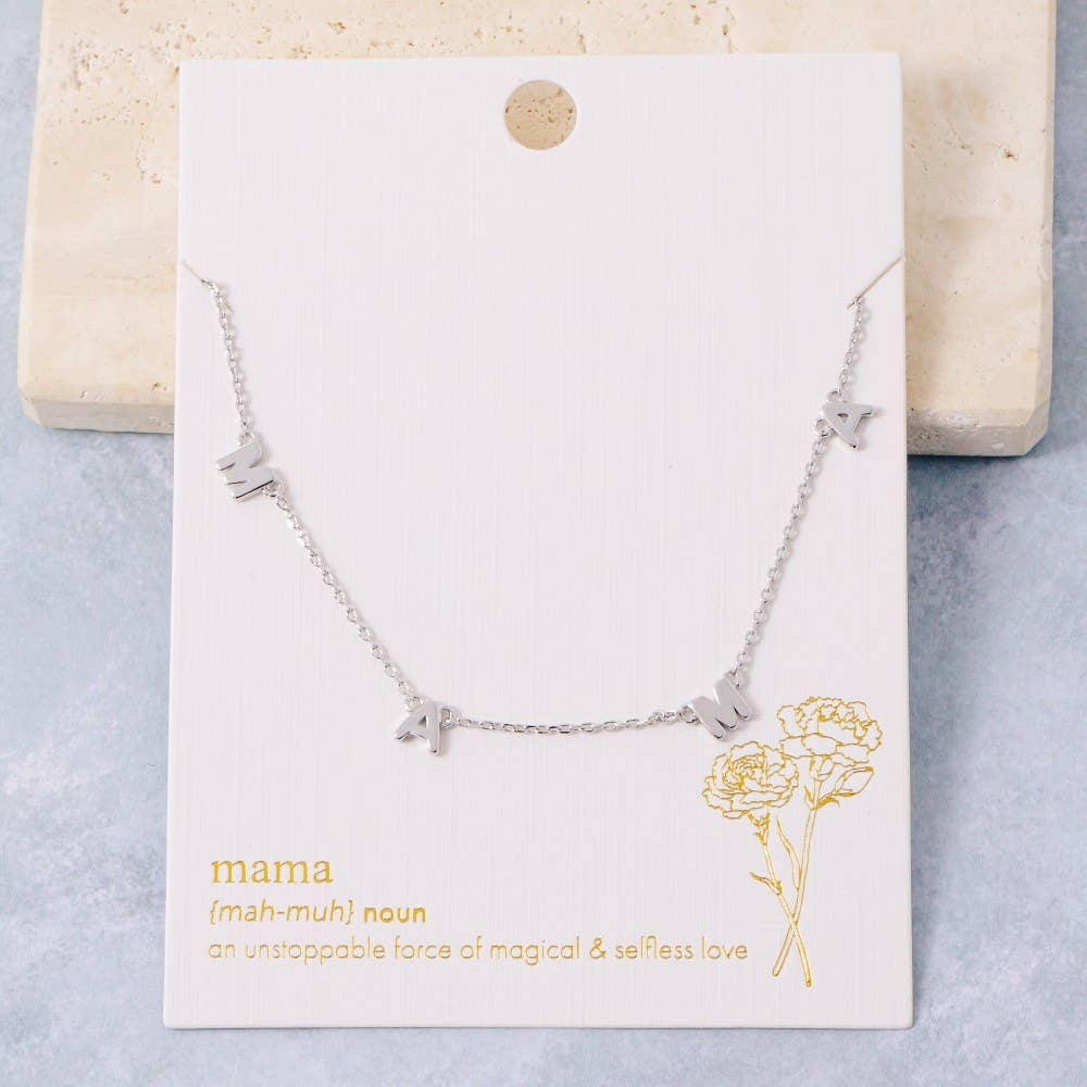 Anarchy Street - Dainty Mama Print Charm Necklace