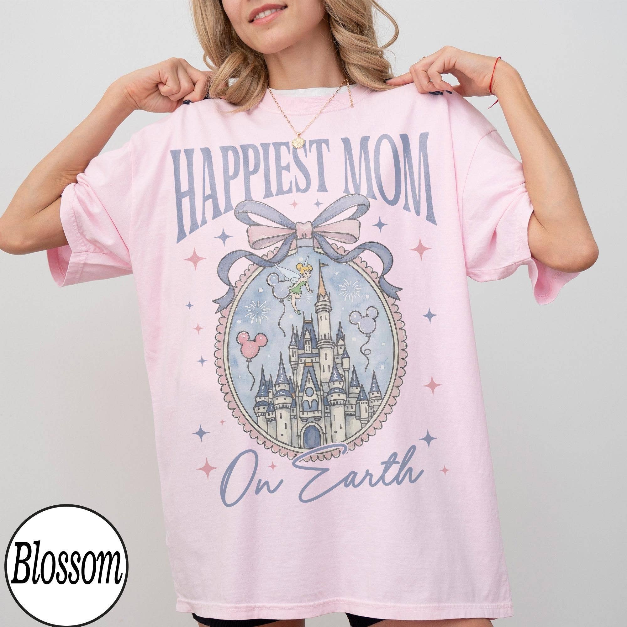 TheKingShirt - Disney Castle Coquette Bow Mom Tee - Mother's Day Gift