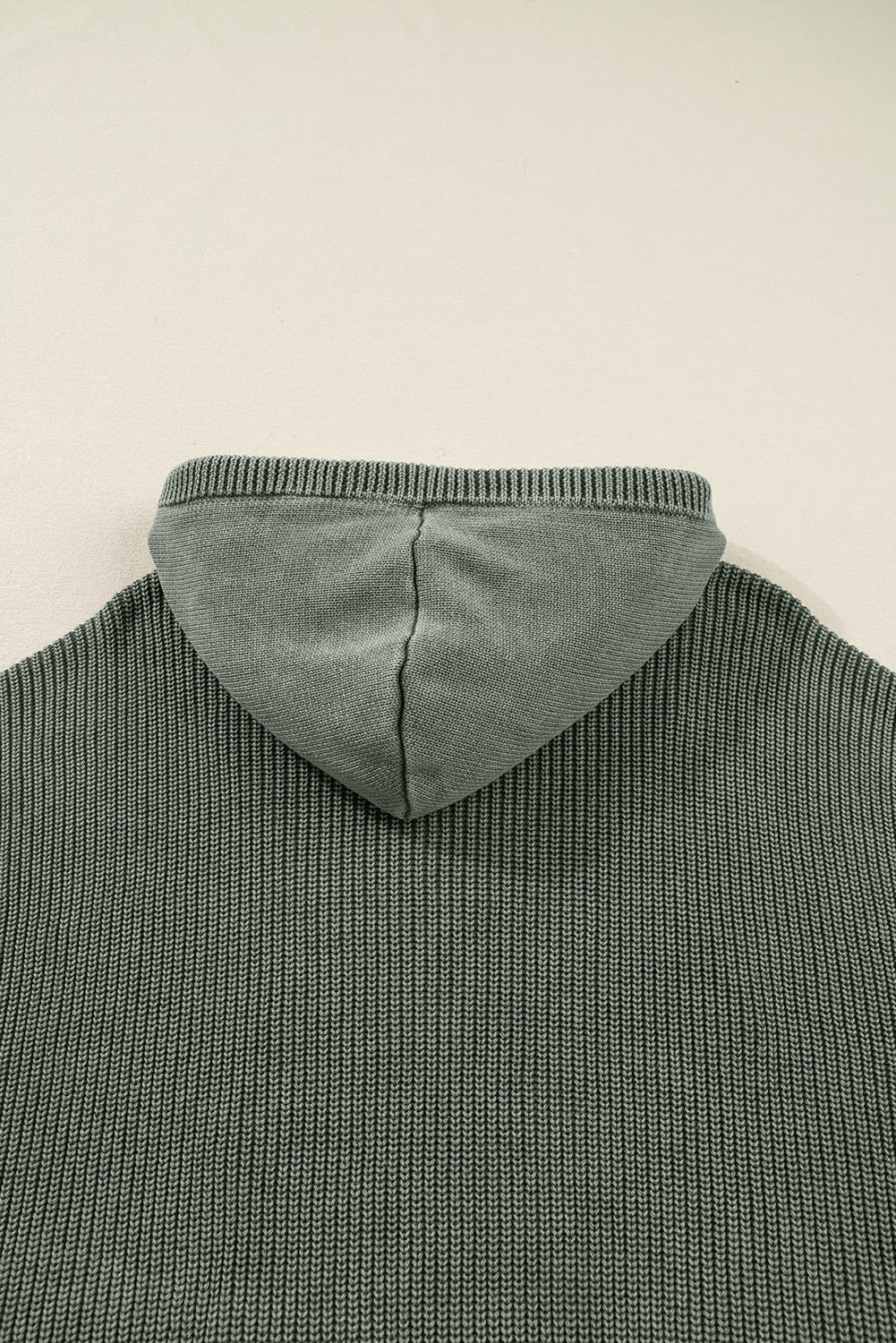 Maeve Mineral Wash Ribbed Knit Drawstring Hooded Sweater