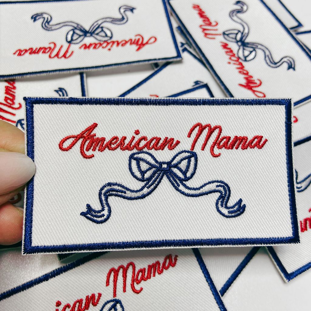 TEELUX - American Mama or American Mini  -  Embroidered hat Patch
