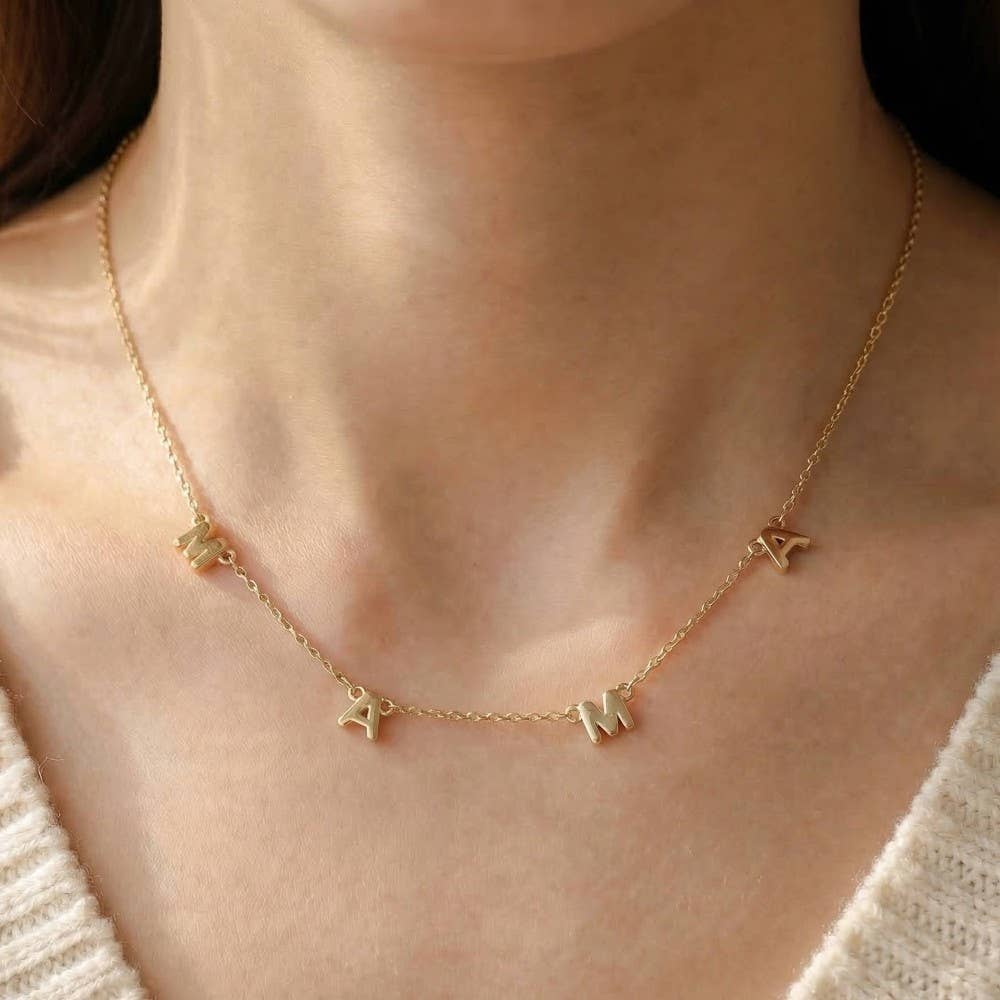 Anarchy Street - Dainty Mama Print Charm Necklace