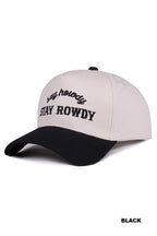 42POPS - 1028 Say Howdy Stay Rowdy Two Tone Canvas Cotton Cap SI-28991