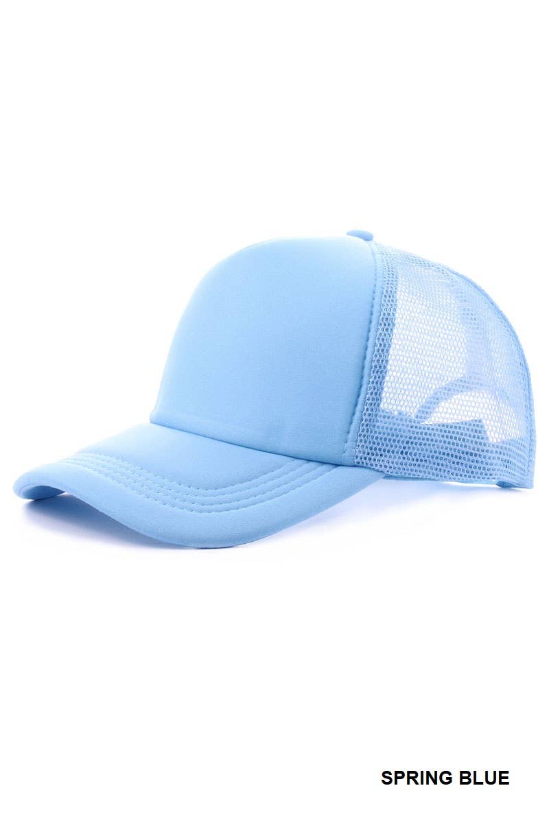 42POPS - SI-26827 Classic Solid Mesh Back Trucker Cap