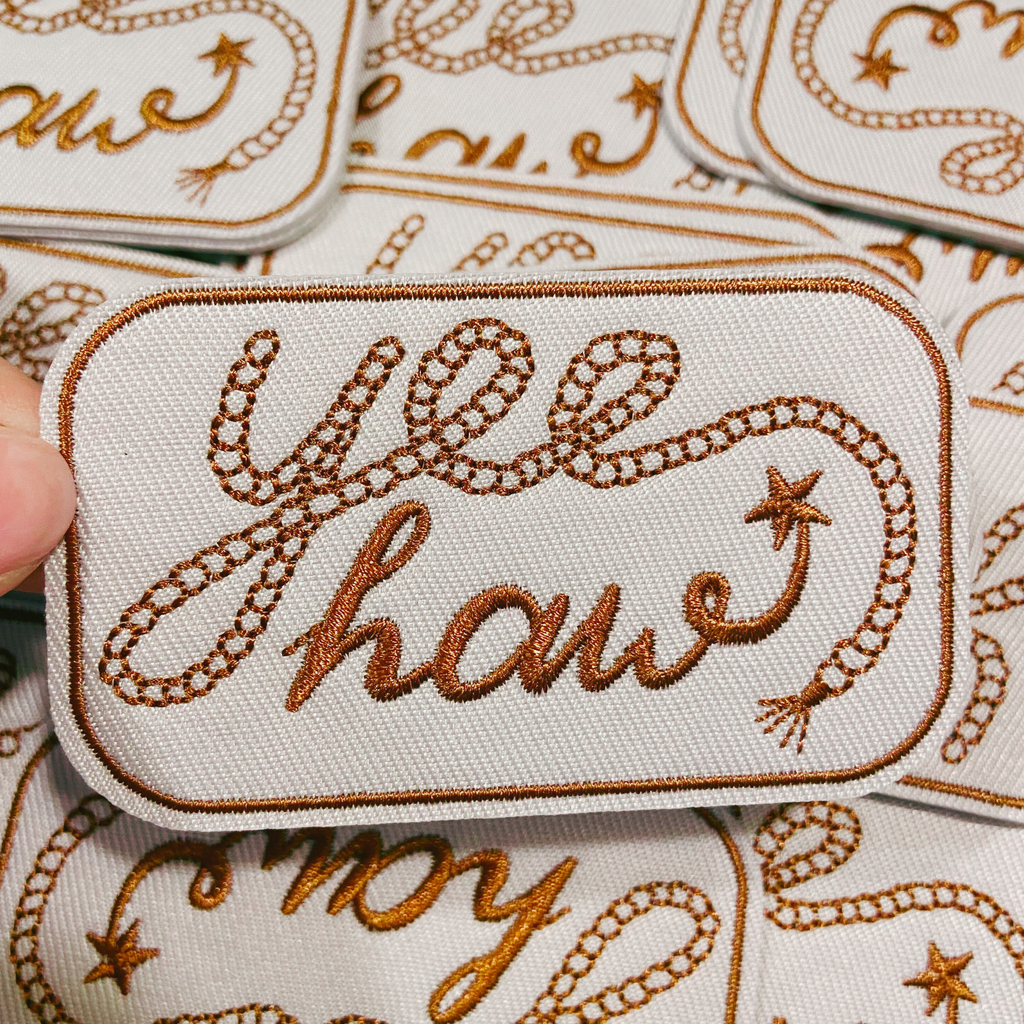 TEELUX - 3" Yee Haw -  Embroidered Hat Patch