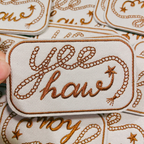 TEELUX - 3" Yee Haw -  Embroidered Hat Patch