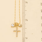 Anarchy Street - Heart And Cross Charms Chain Necklace