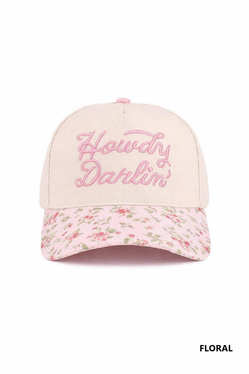 42POPS - 1014 Howdy Darlin Two Tone Canvas Cotton Cap SI-27998