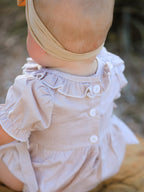 Fall Halloween & Thanksgiving Pumpkin Embroidery Smock Plaid Baby Girl Romper